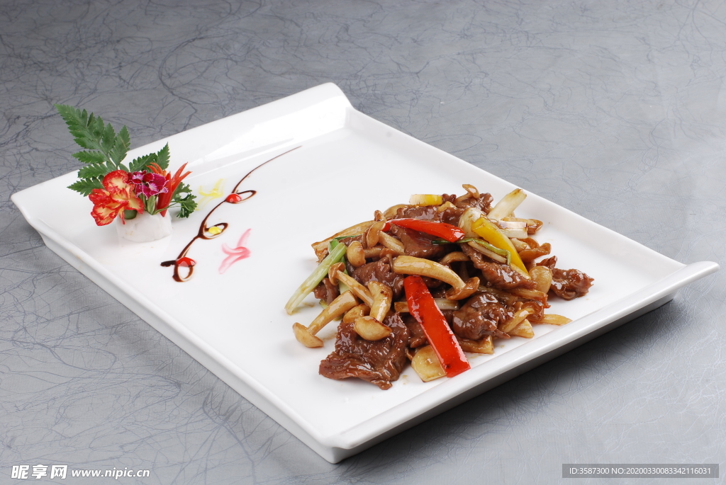 白玉菇抄万寿肉