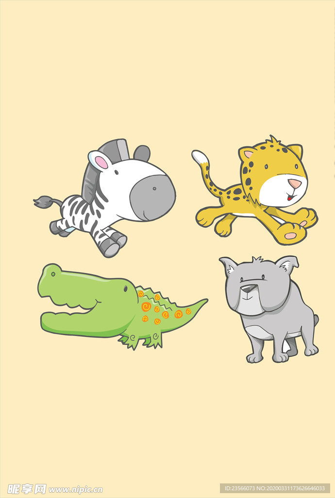 小清新涂鸦卡通插画