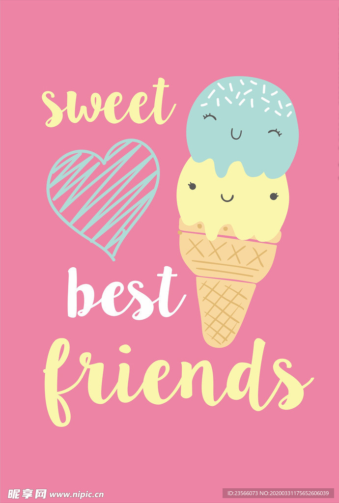 小清新涂鸦卡通插画