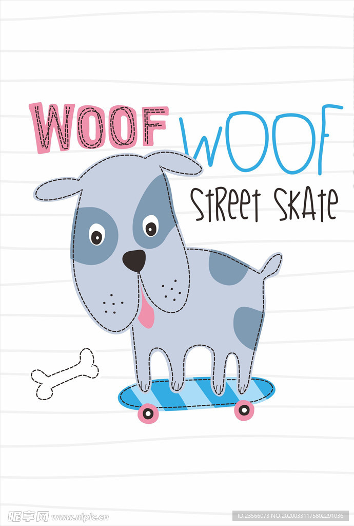 小清新涂鸦卡通插画