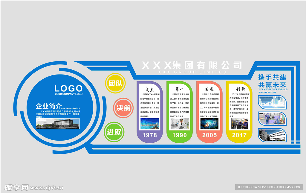 企业简介团队文化墙