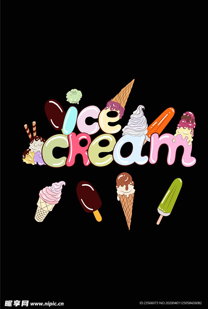 小清新涂鸦卡通插画