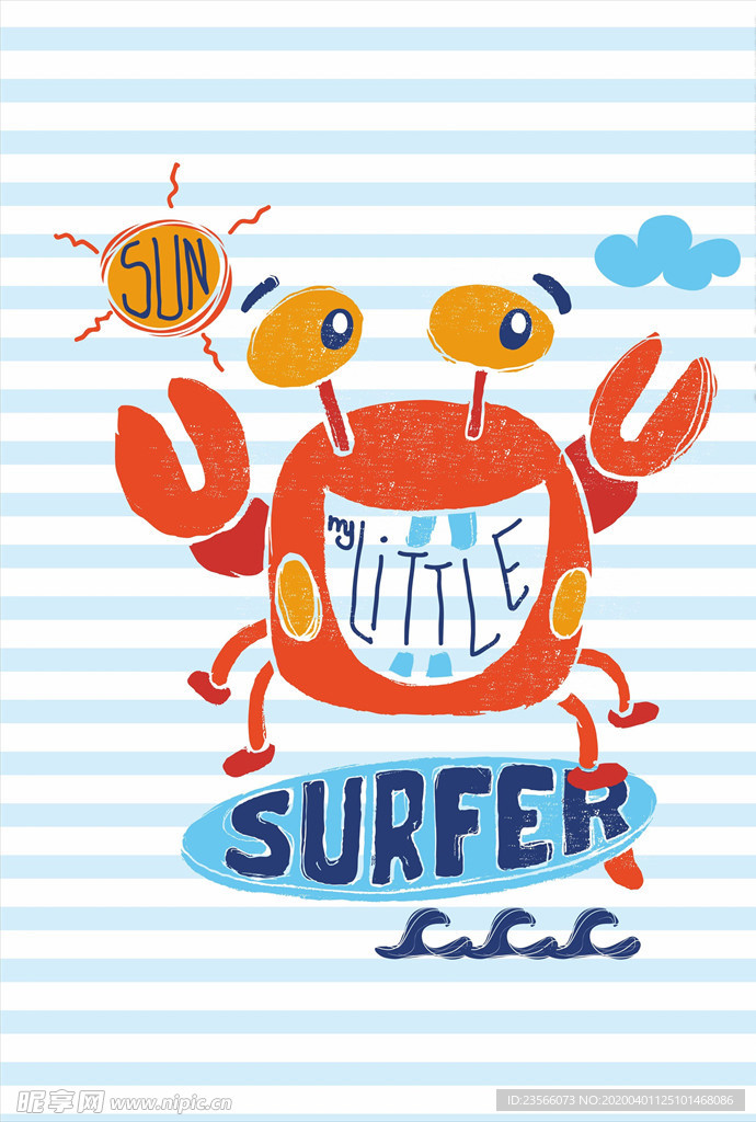 小清新涂鸦卡通插画