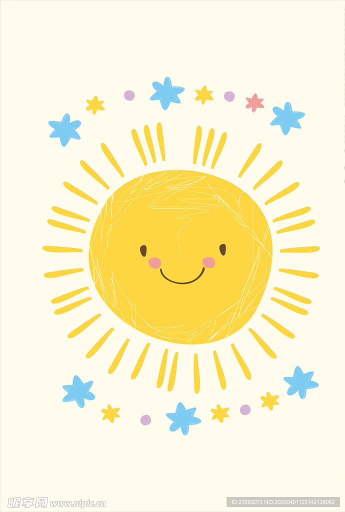 小清新涂鸦卡通插画