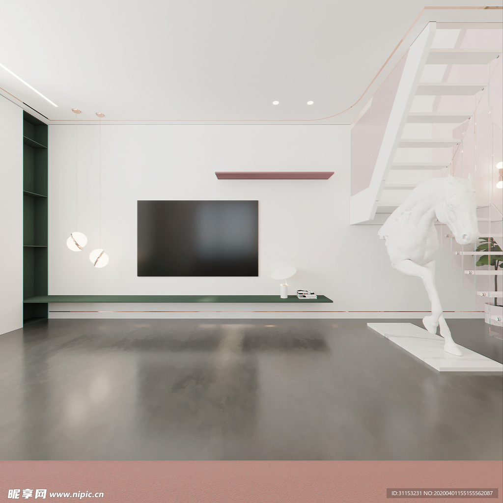马 电视 楼梯