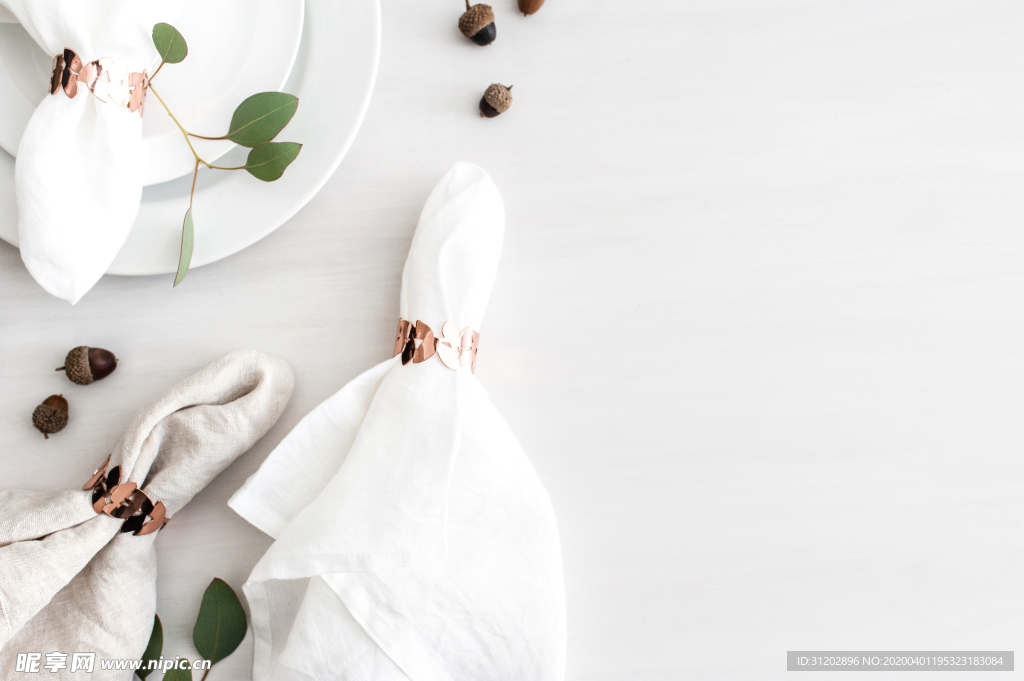 高级西餐厅西式摆盘桌布