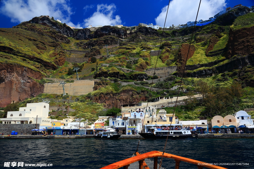 希腊圣托里尼菲拉小镇