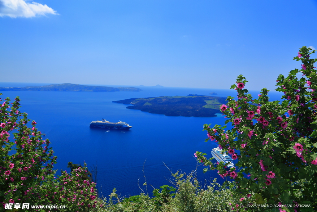 希腊圣托里尼菲拉小镇