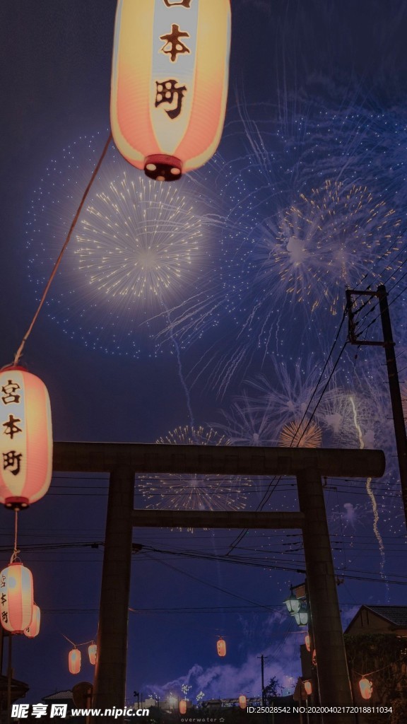 夜空烟花手机高清壁纸