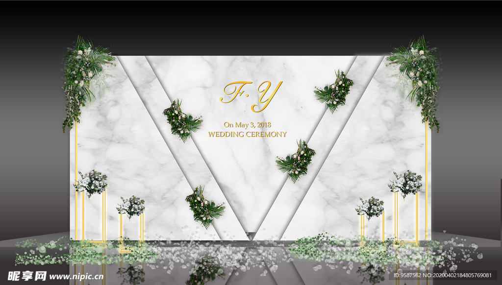 大理石婚礼迎宾区