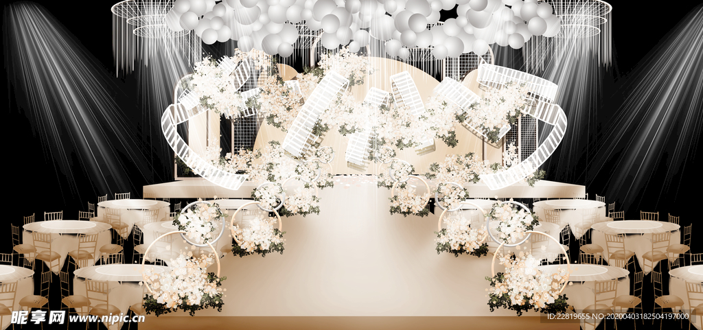 香槟色婚礼背景设计背景