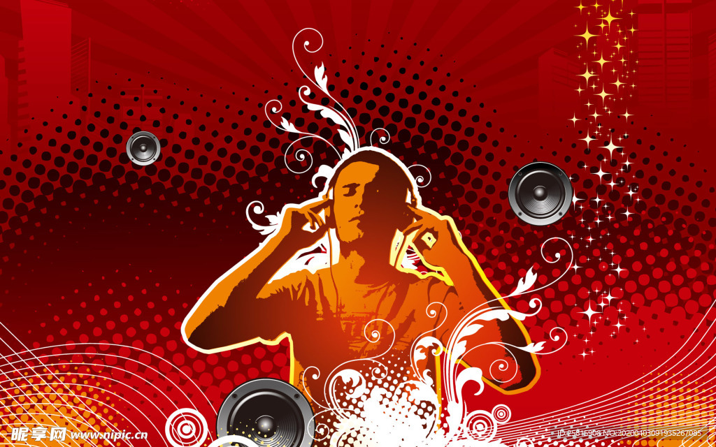 音乐背景音符素材图片