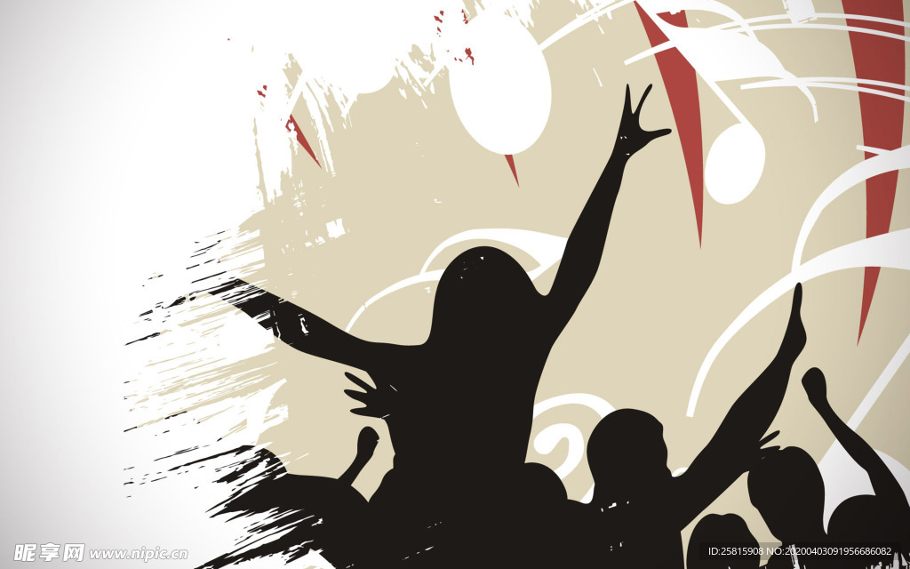 音乐背景音符素材图片