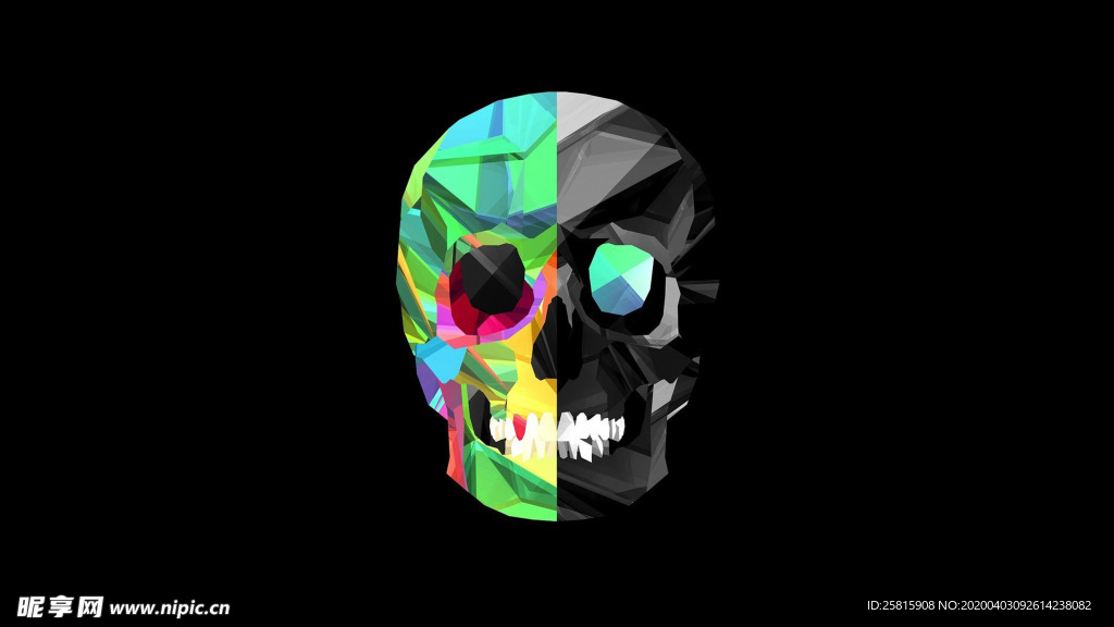 骷髅骷髅头恐怖图片