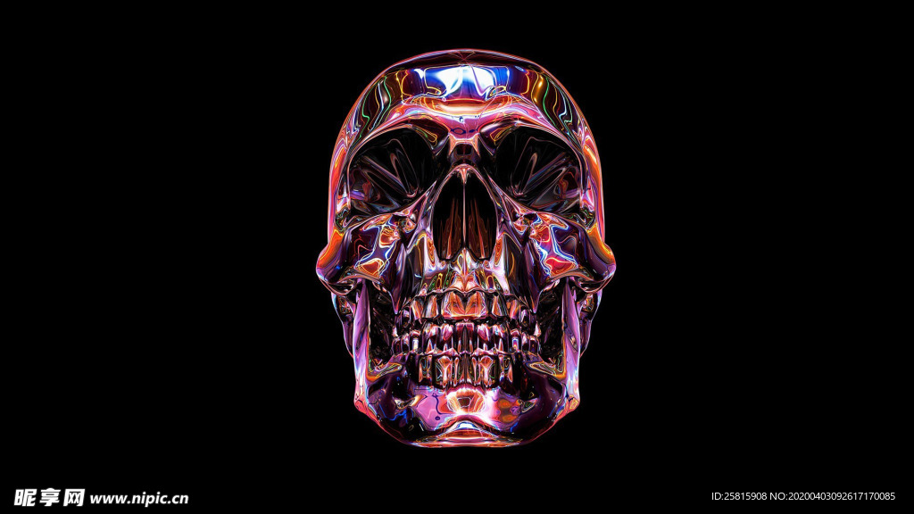 骷髅骷髅头恐怖图片