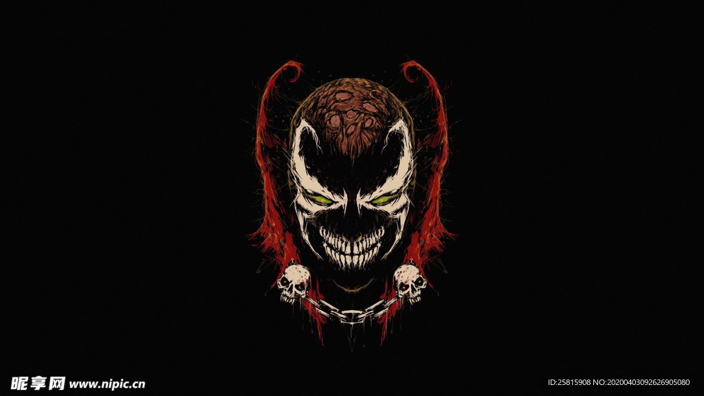 骷髅骷髅头恐怖图片