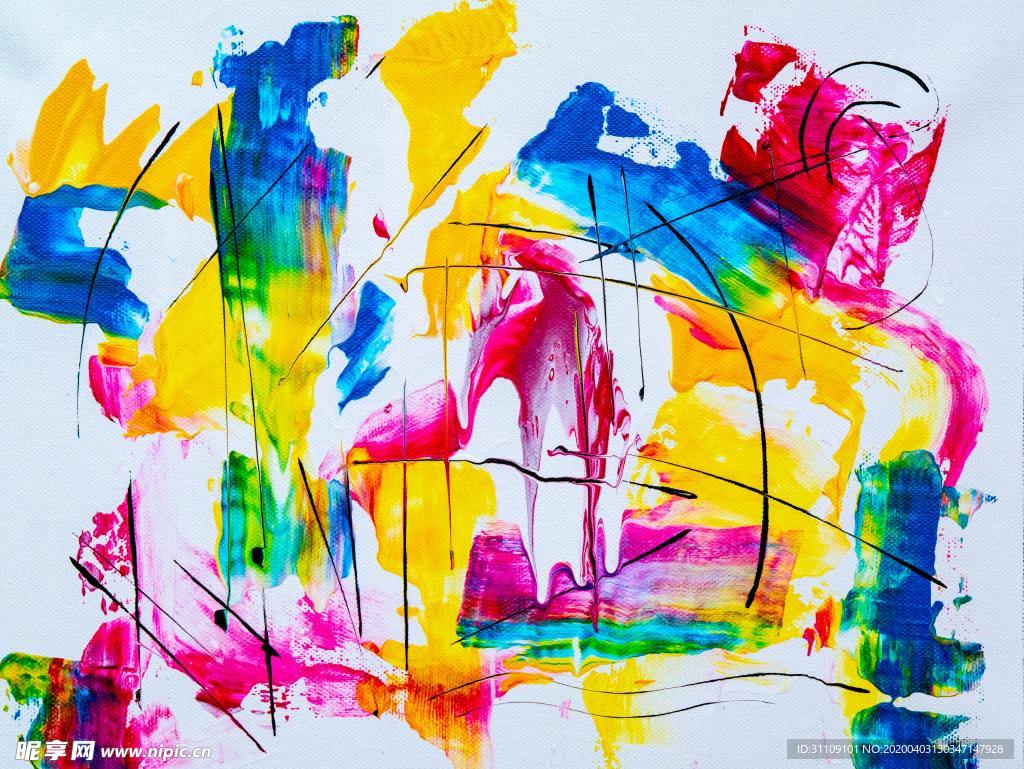 抽象泼彩装饰背景