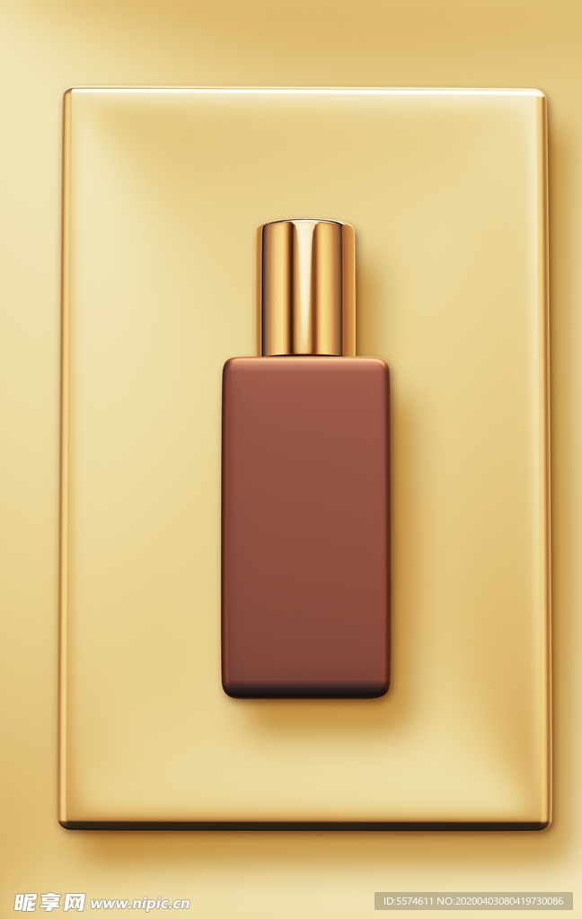 金色化妆品海报