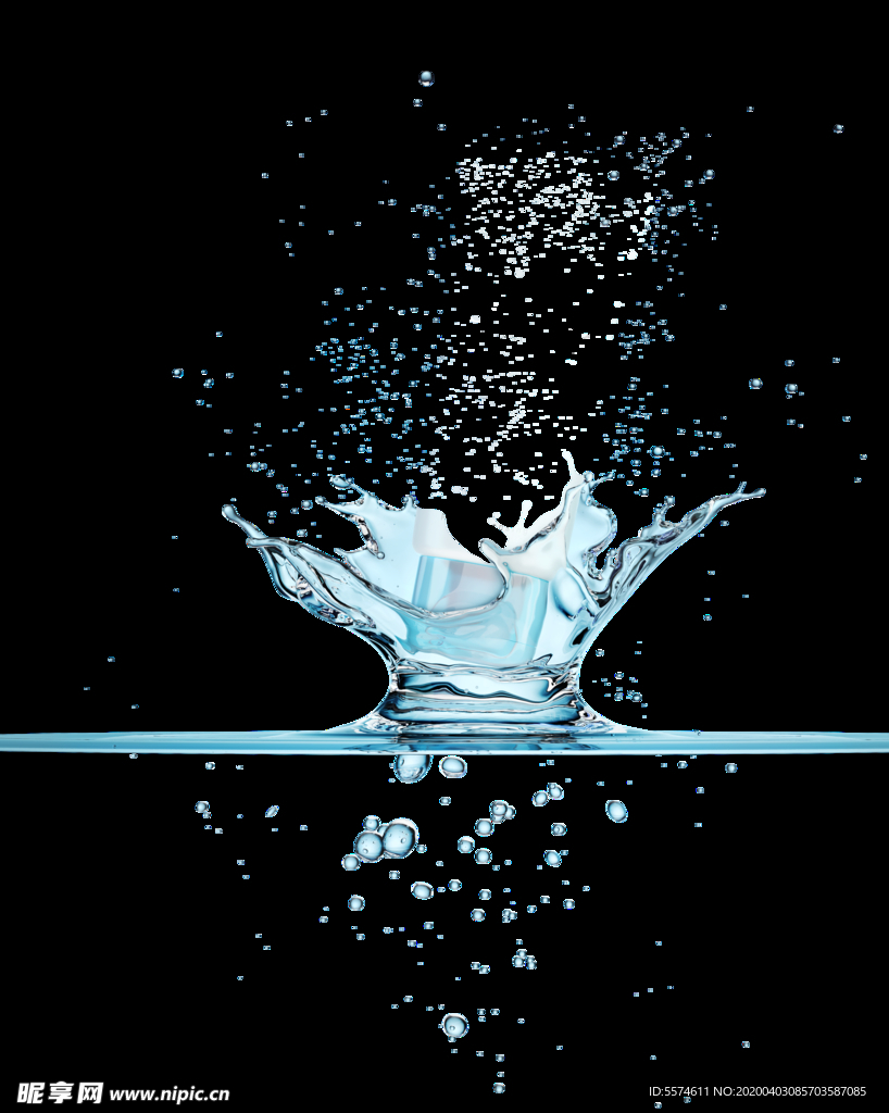 蓝色化妆品海报