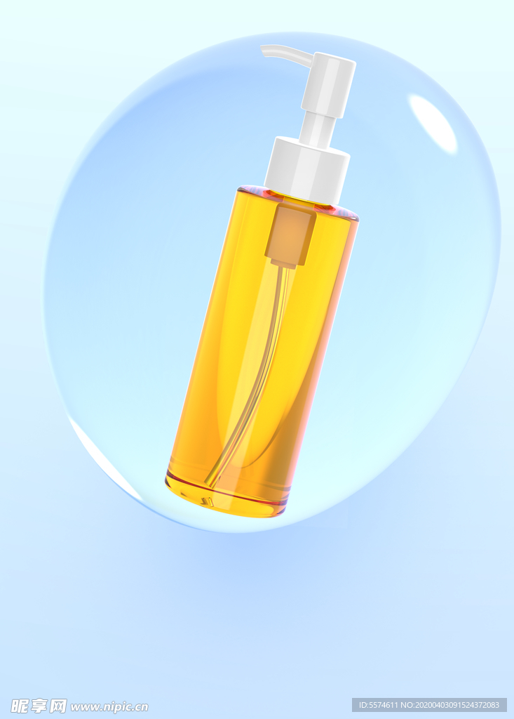 蓝色化妆品海报