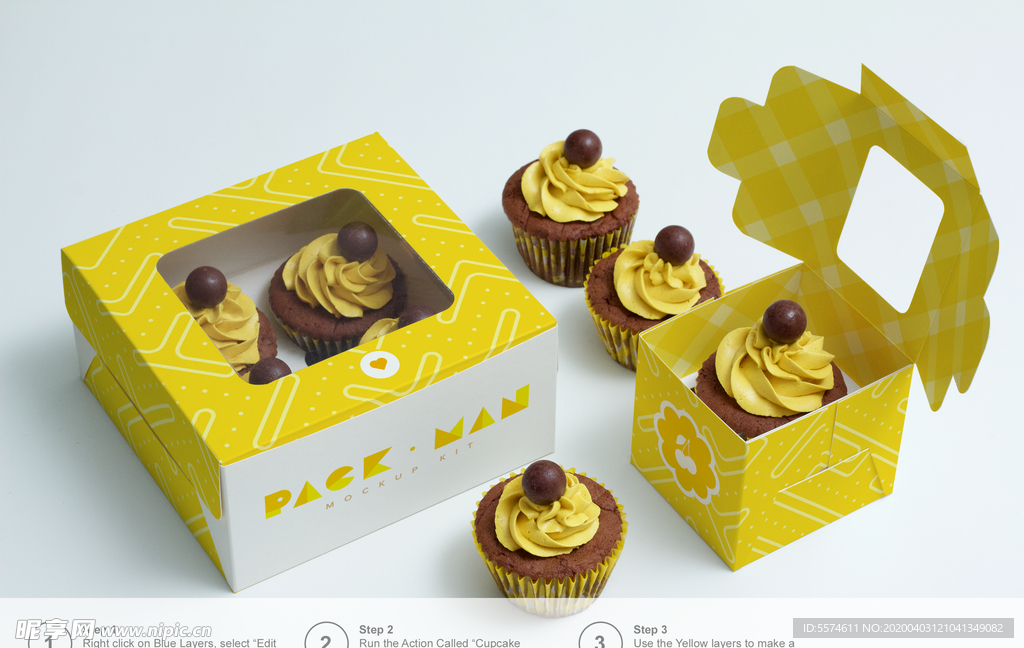蛋糕盒包装样机