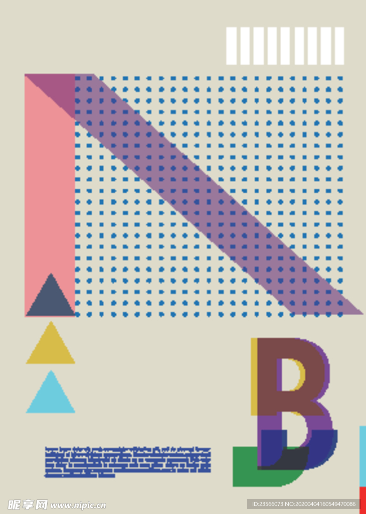 几何拼接创意海报图案