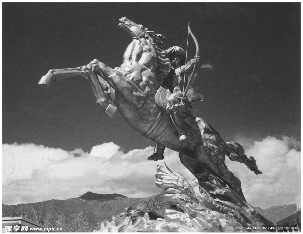 骑射雕塑