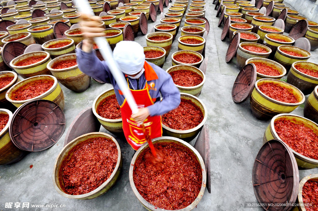 郫县豆瓣制作现场