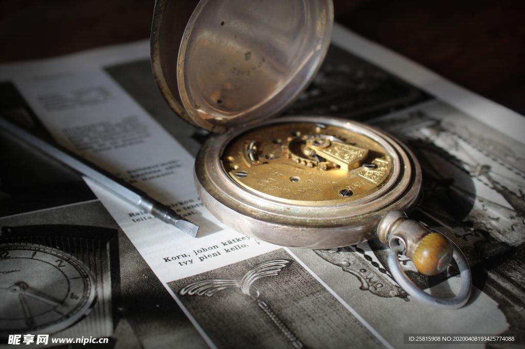 怀表链表钟表图片