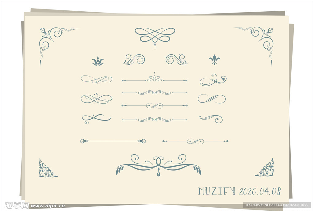 20款入复古边框设计