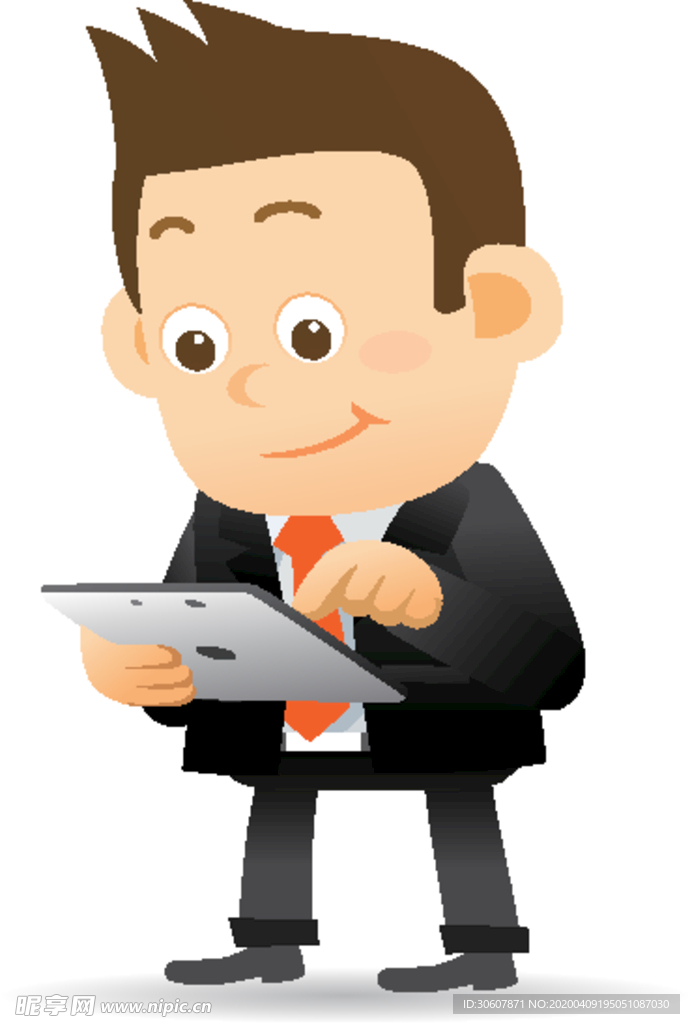 卡通商务男性