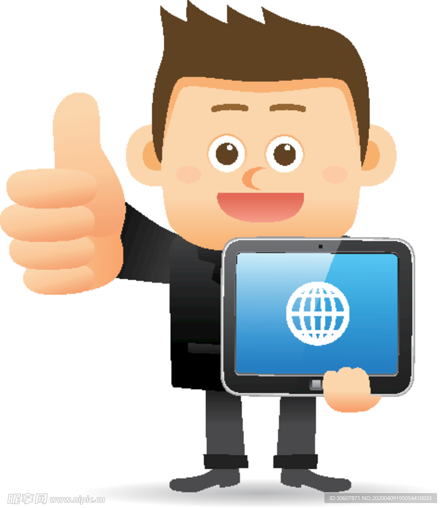 卡通商务男性