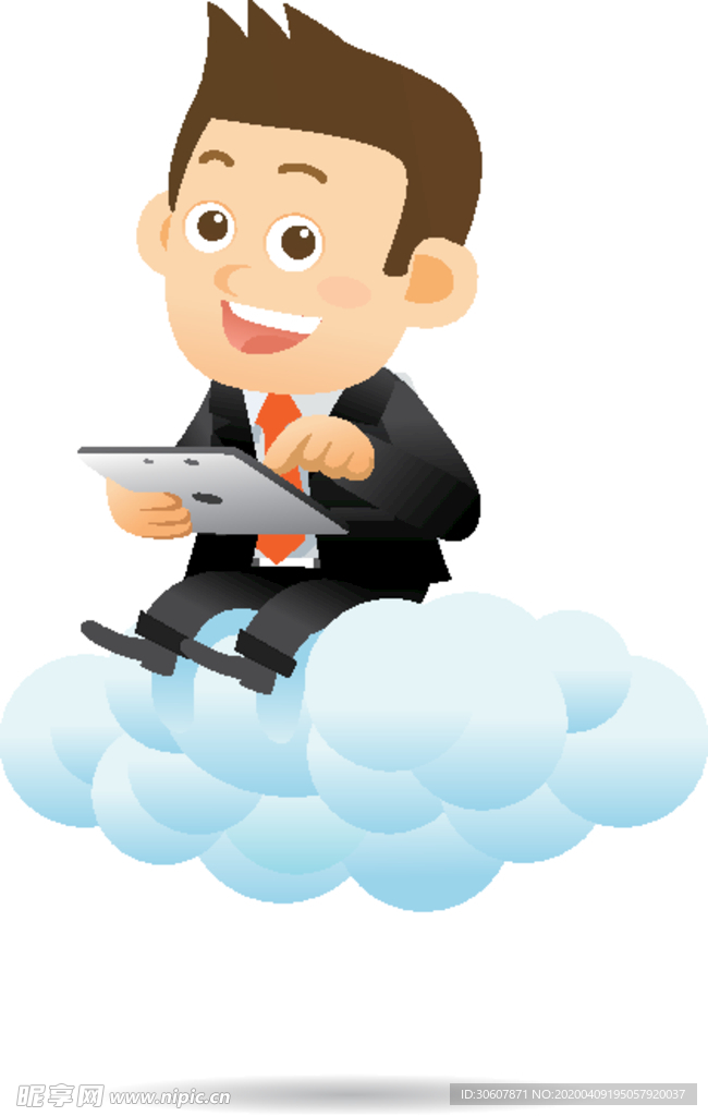 卡通商务男性