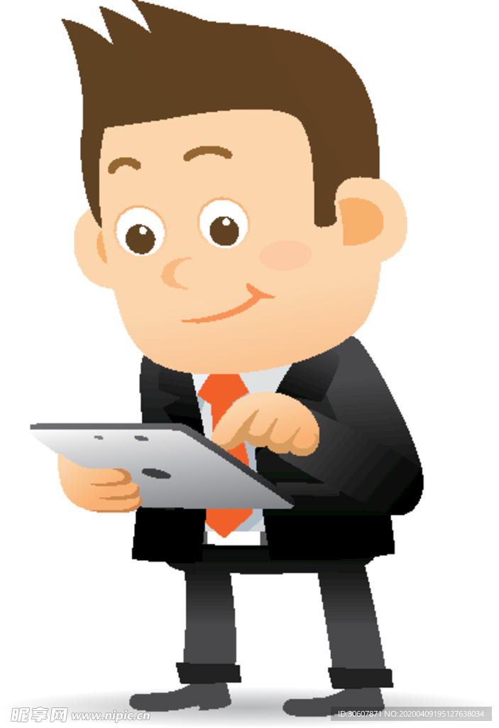 卡通商务男性