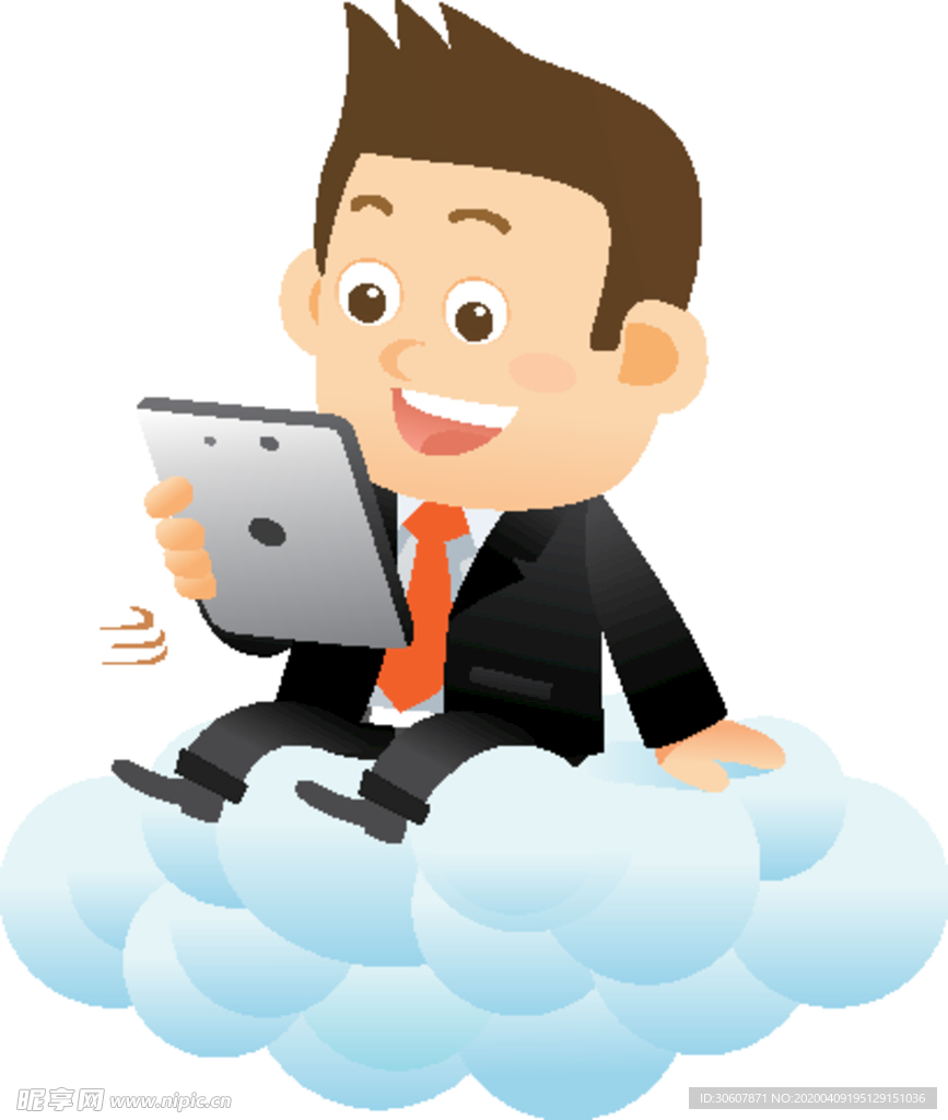 卡通商务男性