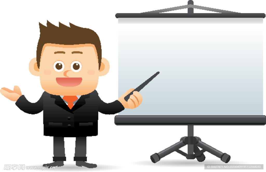 卡通商务男性