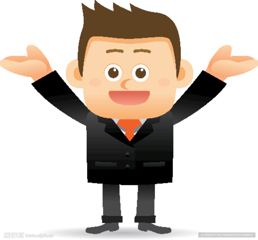 卡通商务男性