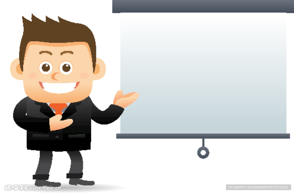 卡通商务男性