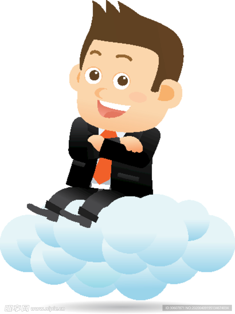 卡通商务男性