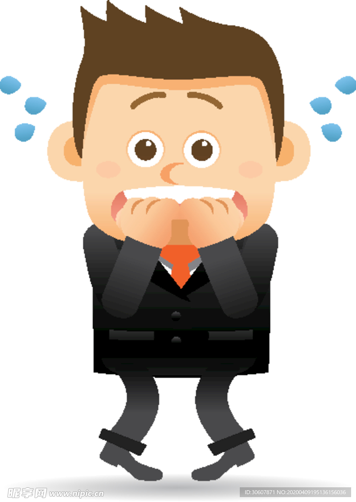 卡通商务男性
