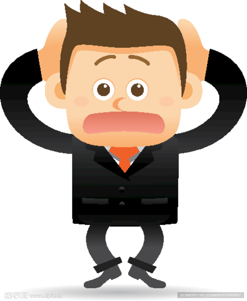 卡通商务男性