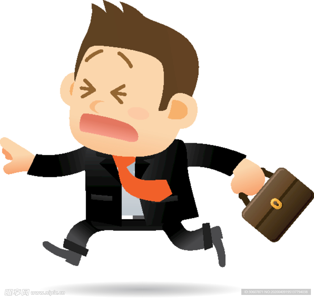 卡通商务男性