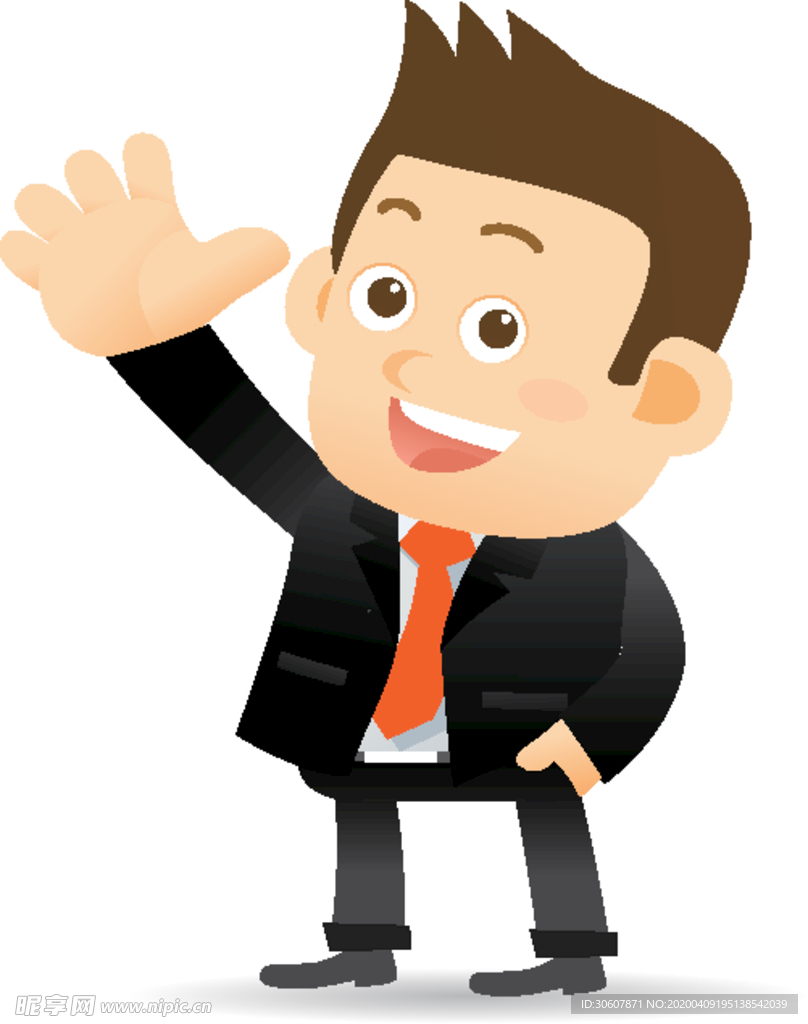 卡通商务男性