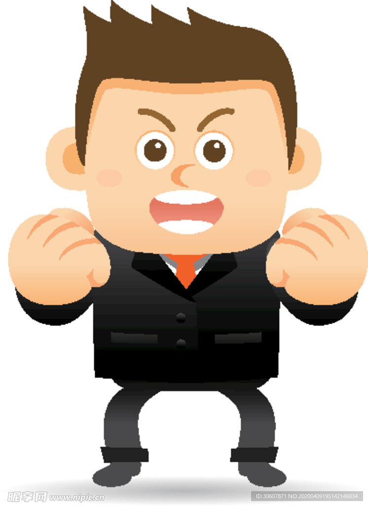 卡通商务男性