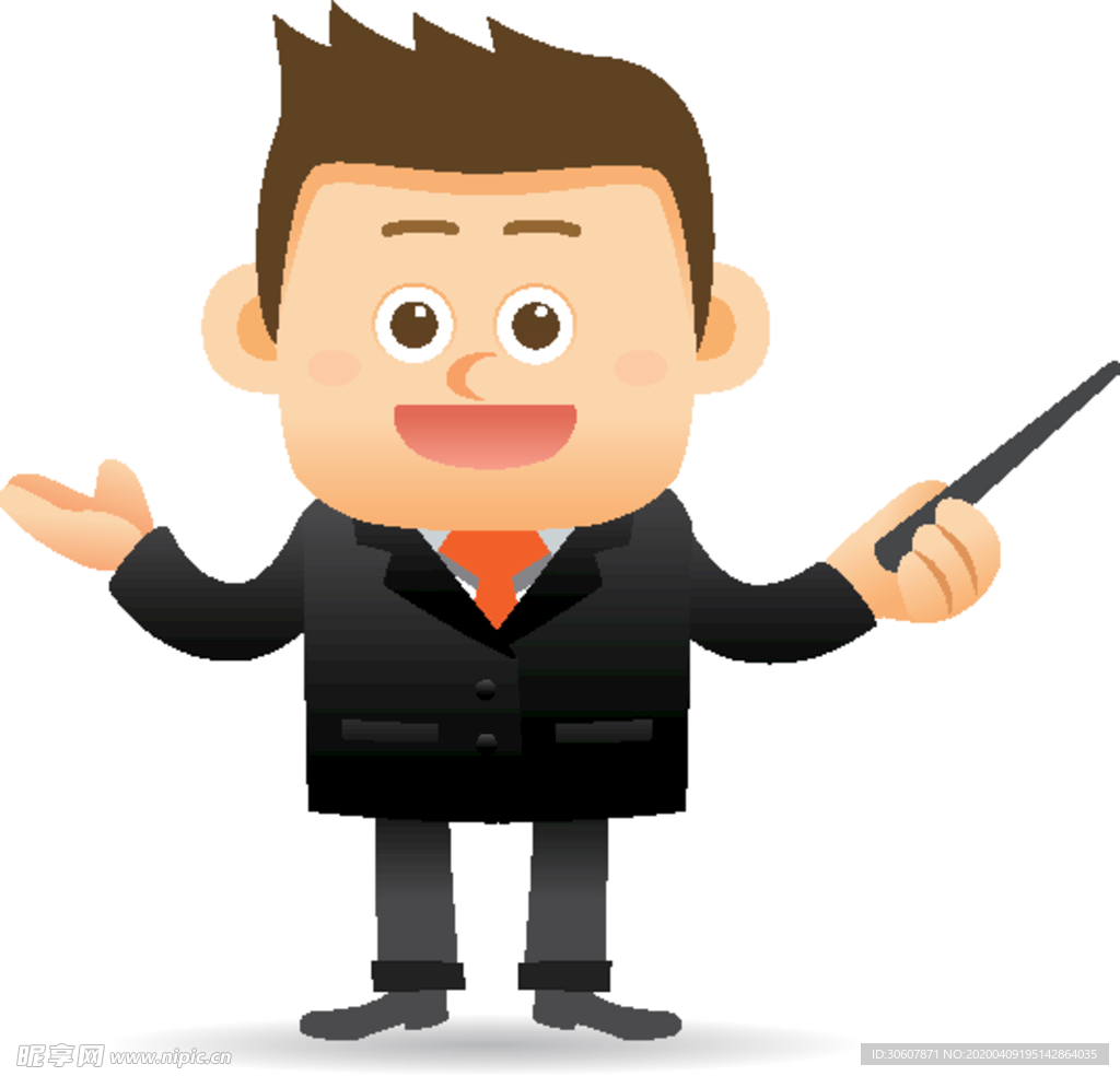 卡通商务男性