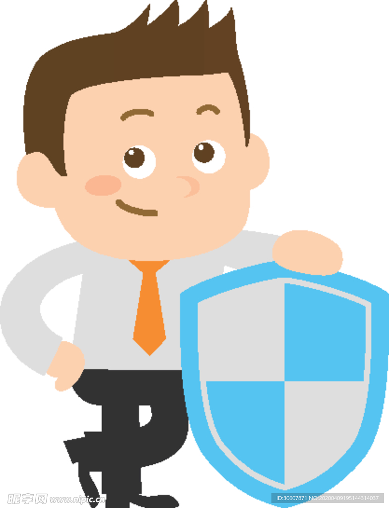 卡通商务男性