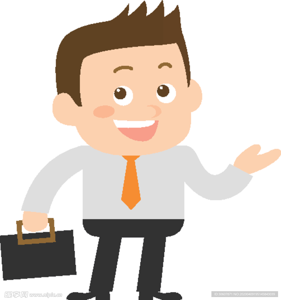 卡通商务男性