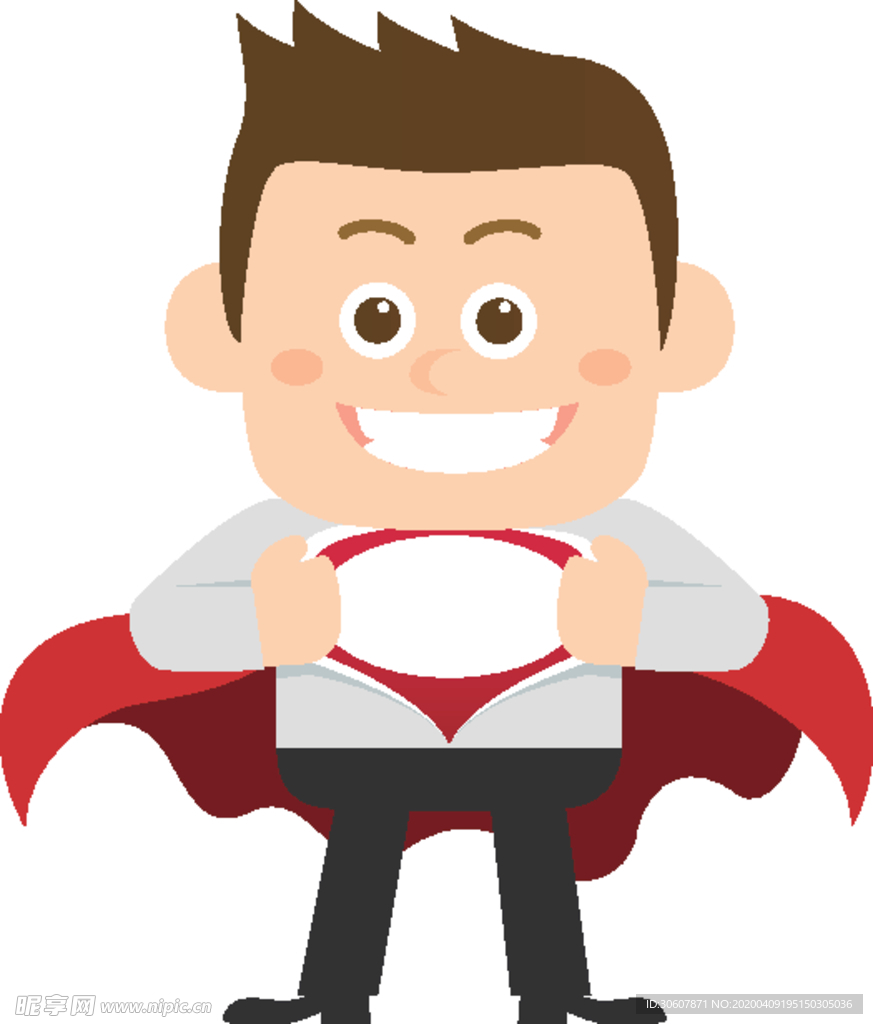 卡通商务男性