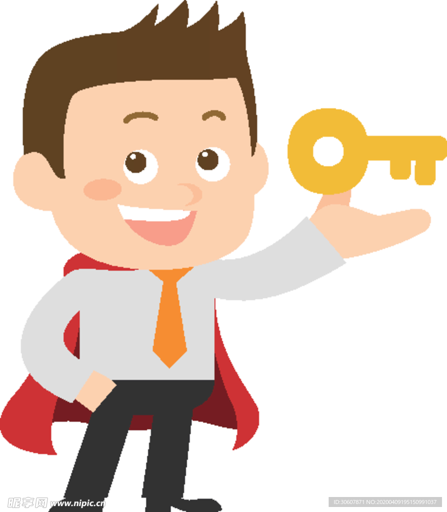 卡通商务男性
