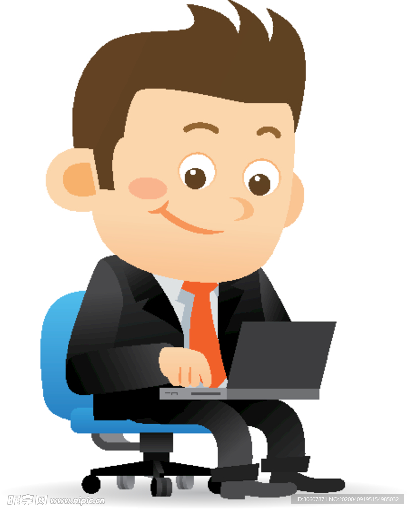 卡通商务男性